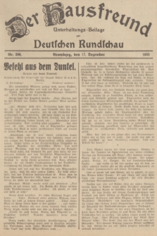 Der Hausfreund : Unterhaltungs-Beilage zur Deutschen Rundschau. 1935, Nr. 290 (17 Dezember)