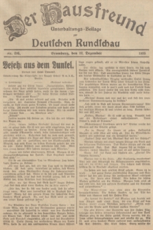 Der Hausfreund : Unterhaltungs-Beilage zur Deutschen Rundschau. 1935, Nr. 295 (22 Dezember)