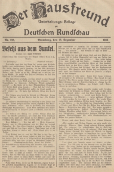 Der Hausfreund : Unterhaltungs-Beilage zur Deutschen Rundschau. 1935, Nr. 298 (28 Dezember)