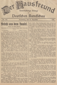 Der Hausfreund : Unterhaltungs-Beilage zur Deutschen Rundschau. 1935, Nr. 299 (29 Dezember)