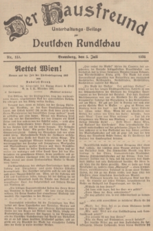 Der Hausfreund : Unterhaltungs-Beilage zur Deutschen Rundschau. 1936, Nr. 153 (5 Juli)