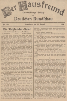 Der Hausfreund : Unterhaltungs-Beilage zur Deutschen Rundschau. 1936, Nr. 189 (18 August)