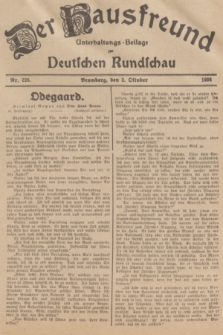 Der Hausfreund : Unterhaltungs-Beilage zur Deutschen Rundschau. 1936, Nr. 228 (2 Oktober)