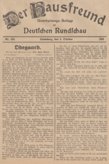 Der Hausfreund : Unterhaltungs-Beilage zur Deutschen Rundschau. 1936, Nr. 233 (8 Oktober)
