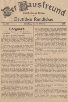 Der Hausfreund : Unterhaltungs-Beilage zur Deutschen Rundschau. 1936, Nr. 238 (14 Oktober)