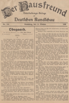 Der Hausfreund : Unterhaltungs-Beilage zur Deutschen Rundschau. 1936, Nr. 240 (16 Oktober)