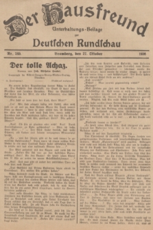 Der Hausfreund : Unterhaltungs-Beilage zur Deutschen Rundschau. 1936, Nr. 249 (27 Oktober)