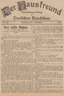 Der Hausfreund : Unterhaltungs-Beilage zur Deutschen Rundschau. 1936, Nr. 256 (4 November)