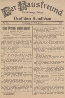 Der Hausfreund : Unterhaltungs-Beilage zur Deutschen Rundschau. 1936, Nr. 281 (3 Dezember)