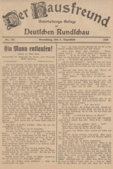 Der Hausfreund : Unterhaltungs-Beilage zur Deutschen Rundschau. 1936, Nr. 283 (5 Dezember)