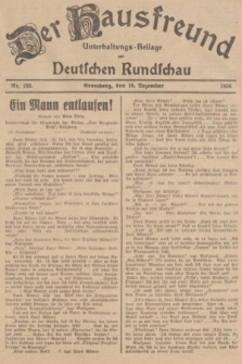 Der Hausfreund : Unterhaltungs-Beilage zur Deutschen Rundschau. 1936, Nr. 293 (18 Dezember)