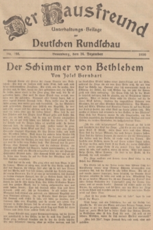 Der Hausfreund : Unterhaltungs-Beilage zur Deutschen Rundschau. 1936, Nr. 298 (24 Dezember)