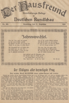 Der Hausfreund : Unterhaltungs-Beilage zur Deutschen Rundschau. 1936, Nr. 302 (31 Dezember)