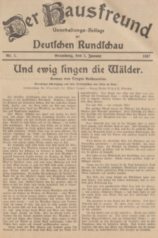 Der Hausfreund : Unterhaltungs-Beilage zur Deutschen Rundschau. 1937, Nr. 1 (1 Januar)