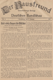 Der Hausfreund : Unterhaltungs-Beilage zur Deutschen Rundschau. 1937, Nr. 3 (5 Januar)