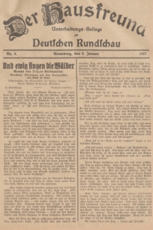 Der Hausfreund : Unterhaltungs-Beilage zur Deutschen Rundschau. 1937, Nr. 6 (9 Januar)