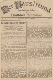 Der Hausfreund : Unterhaltungs-Beilage zur Deutschen Rundschau. 1937, Nr. 13 (17 Januar)