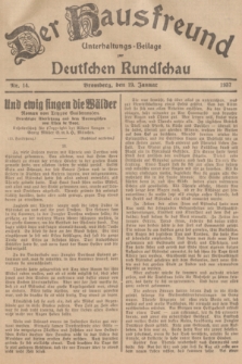 Der Hausfreund : Unterhaltungs-Beilage zur Deutschen Rundschau. 1937, Nr. 14 (19 Januar)