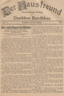 Der Hausfreund : Unterhaltungs-Beilage zur Deutschen Rundschau. 1937, Nr. 17 (22 Januar)