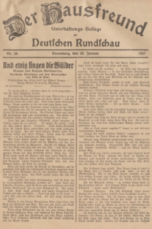 Der Hausfreund : Unterhaltungs-Beilage zur Deutschen Rundschau. 1937, Nr. 20 (26 Januar)