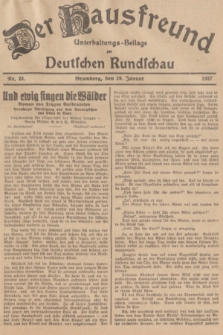 Der Hausfreund : Unterhaltungs-Beilage zur Deutschen Rundschau. 1937, Nr. 23 (29 Januar)
