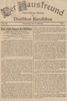 Der Hausfreund : Unterhaltungs-Beilage zur Deutschen Rundschau. 1937, Nr. 26 (2 Februar)