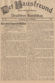 Der Hausfreund : Unterhaltungs-Beilage zur Deutschen Rundschau. 1937, Nr. 28 (5 Februar)