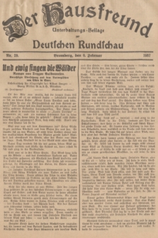 Der Hausfreund : Unterhaltungs-Beilage zur Deutschen Rundschau. 1937, Nr. 29 (6 Februar)