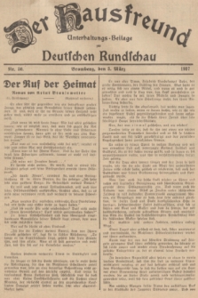 Der Hausfreund : Unterhaltungs-Beilage zur Deutschen Rundschau. 1937, Nr. 50 (3 März)