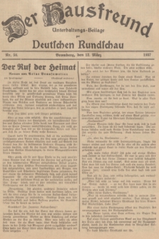 Der Hausfreund : Unterhaltungs-Beilage zur Deutschen Rundschau. 1937, Nr. 58 (12 März)