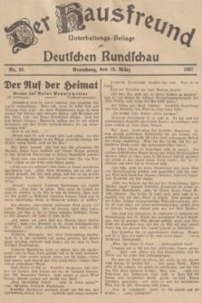 Der Hausfreund : Unterhaltungs-Beilage zur Deutschen Rundschau. 1937, Nr. 59 (13 März)