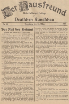Der Hausfreund : Unterhaltungs-Beilage zur Deutschen Rundschau. 1937, Nr. 60 (14 März)