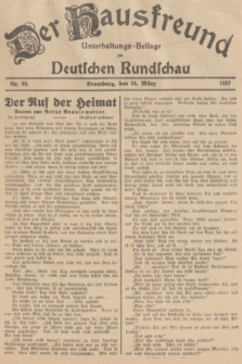 Der Hausfreund : Unterhaltungs-Beilage zur Deutschen Rundschau. 1937, Nr. 68 (24 März)