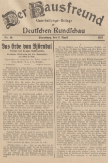 Der Hausfreund : Unterhaltungs-Beilage zur Deutschen Rundschau. 1937, Nr. 80 (9 April)