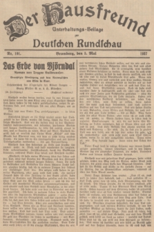 Der Hausfreund : Unterhaltungs-Beilage zur Deutschen Rundschau. 1937, Nr. 101 (5 Mai)