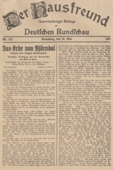 Der Hausfreund : Unterhaltungs-Beilage zur Deutschen Rundschau. 1937, Nr. 112 (20 Mai)