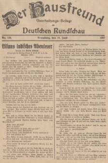 Der Hausfreund : Unterhaltungs-Beilage zur Deutschen Rundschau. 1937, Nr. 129 (10 Juni)