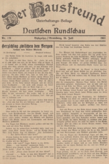 Der Hausfreund : Unterhaltungs-Beilage zur Deutschen Rundschau. 1937, Nr. 170 (29 Juli)