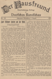 Der Hausfreund : Unterhaltungs-Beilage zur Deutschen Rundschau. 1937, Nr. 176 (5 August)