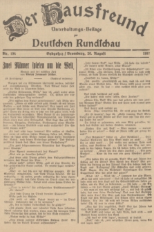 Der Hausfreund : Unterhaltungs-Beilage zur Deutschen Rundschau. 1937, Nr. 194 (26 August)