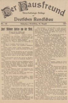 Der Hausfreund : Unterhaltungs-Beilage zur Deutschen Rundschau. 1937, Nr. 196 (28 August)