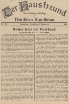 Der Hausfreund : Unterhaltungs-Beilage zur Deutschen Rundschau. 1937, Nr. 205 (8 September)