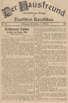 Der Hausfreund : Unterhaltungs-Beilage zur Deutschen Rundschau. 1937, Nr. 234 (12 Oktober)