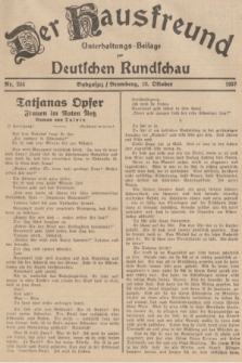 Der Hausfreund : Unterhaltungs-Beilage zur Deutschen Rundschau. 1937, Nr. 235 (13 Oktober)