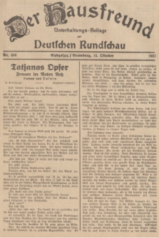 Der Hausfreund : Unterhaltungs-Beilage zur Deutschen Rundschau. 1937, Nr. 236 (14 Oktober)