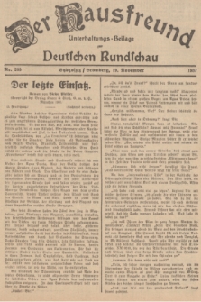Der Hausfreund : Unterhaltungs-Beilage zur Deutschen Rundschau. 1937, Nr. 265 (19 November)