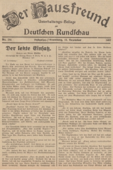 Der Hausfreund : Unterhaltungs-Beilage zur Deutschen Rundschau. 1937, Nr. 284 (12 Dezember)