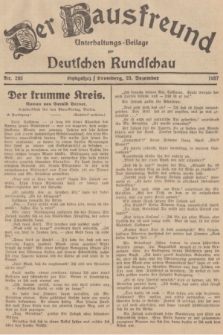 Der Hausfreund : Unterhaltungs-Beilage zur Deutschen Rundschau. 1937, Nr. 293 (23 Dezember)