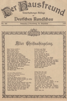 Der Hausfreund : Unterhaltungs-Beilage zur Deutschen Rundschau. 1937, Nr. 295 (25 Dezember)