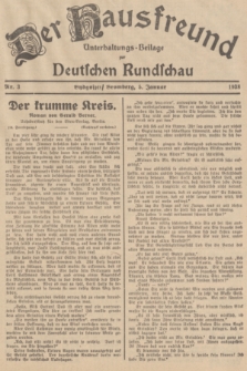 Der Hausfreund : Unterhaltungs-Beilage zur Deutschen Rundschau. 1938, Nr. 3 (5 Januar)